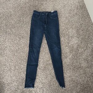 Abercrombie & Fitch Dark Indigo High-Rise Skinny Jeans